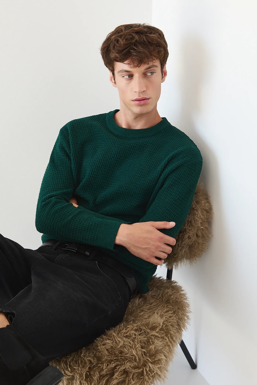 Medicine pulover culoarea verde