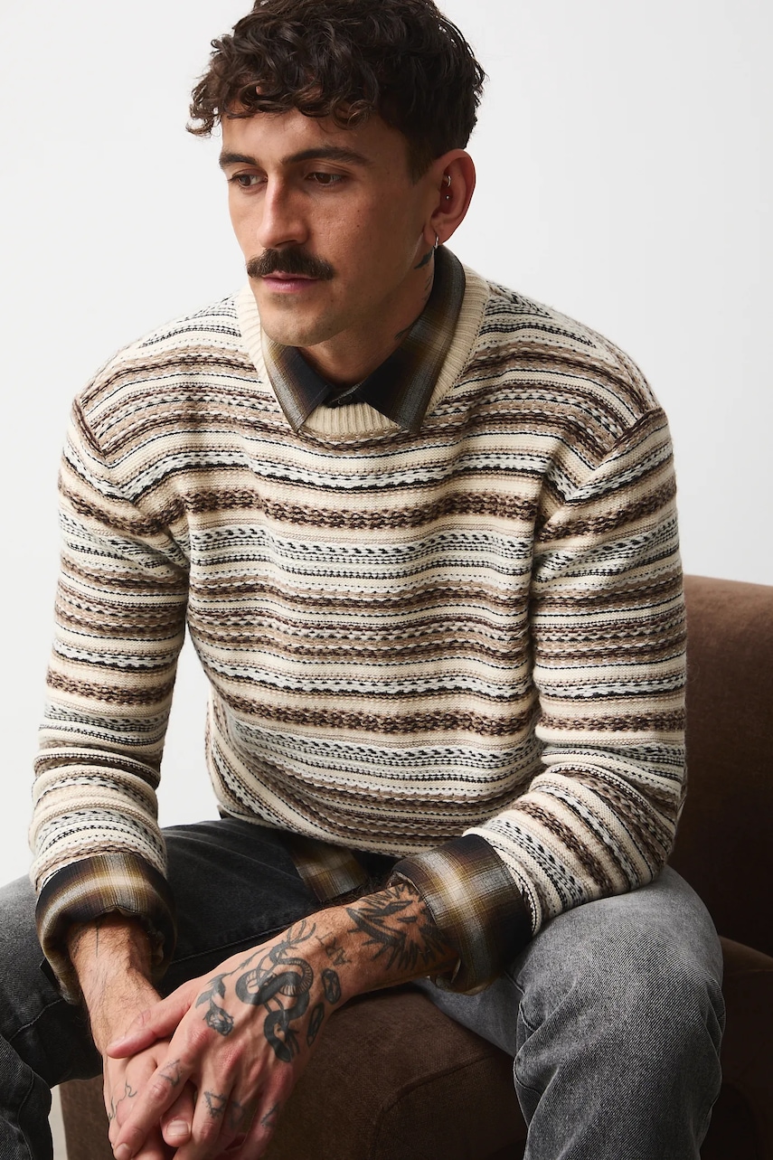 Medicine pulover din amestec de lână culoarea bej