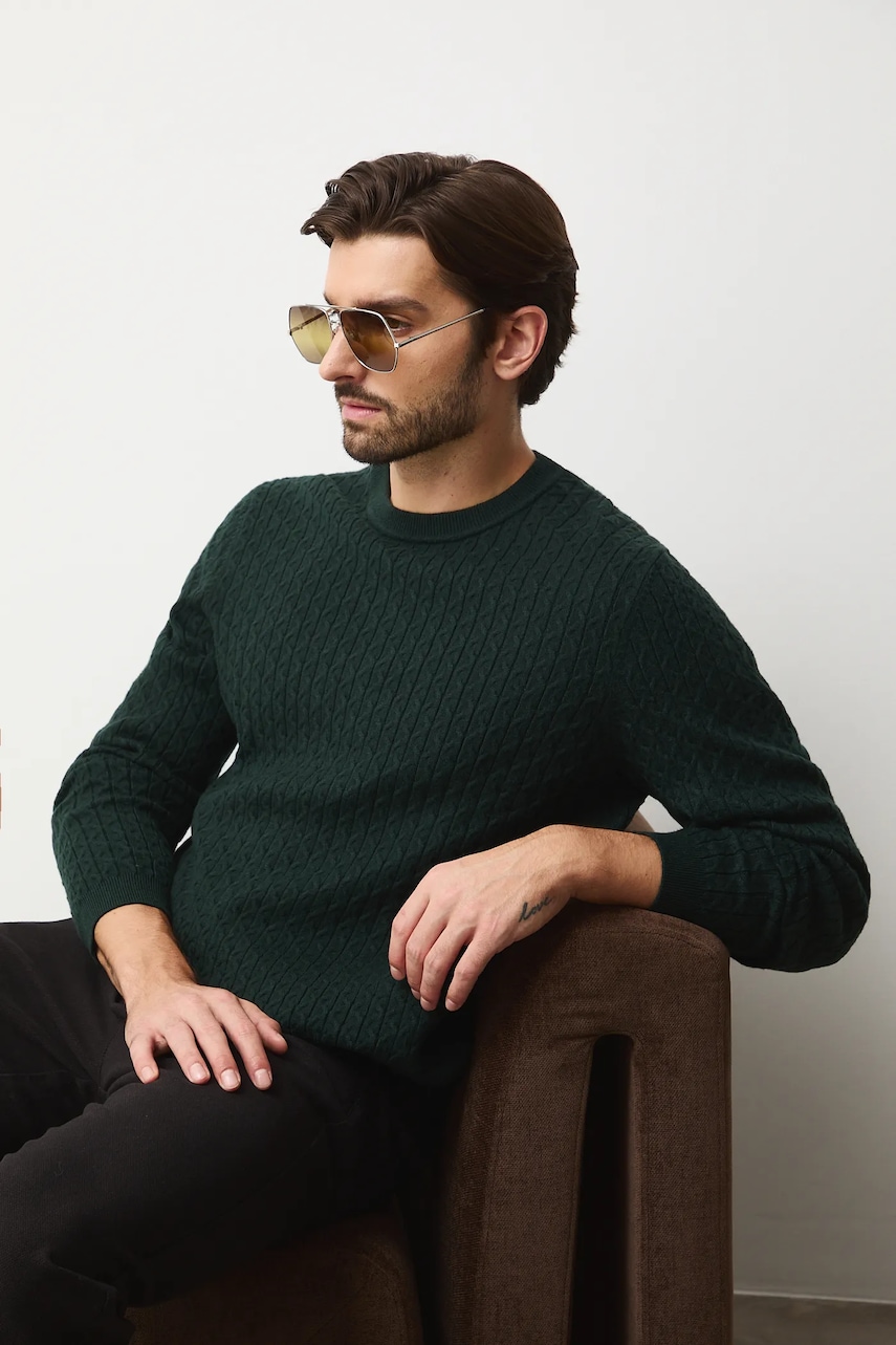 Medicine pulover culoarea verde