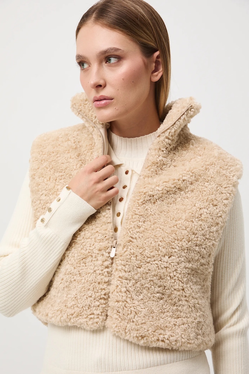 Medicine guler cu fermoar culoarea bej, neted