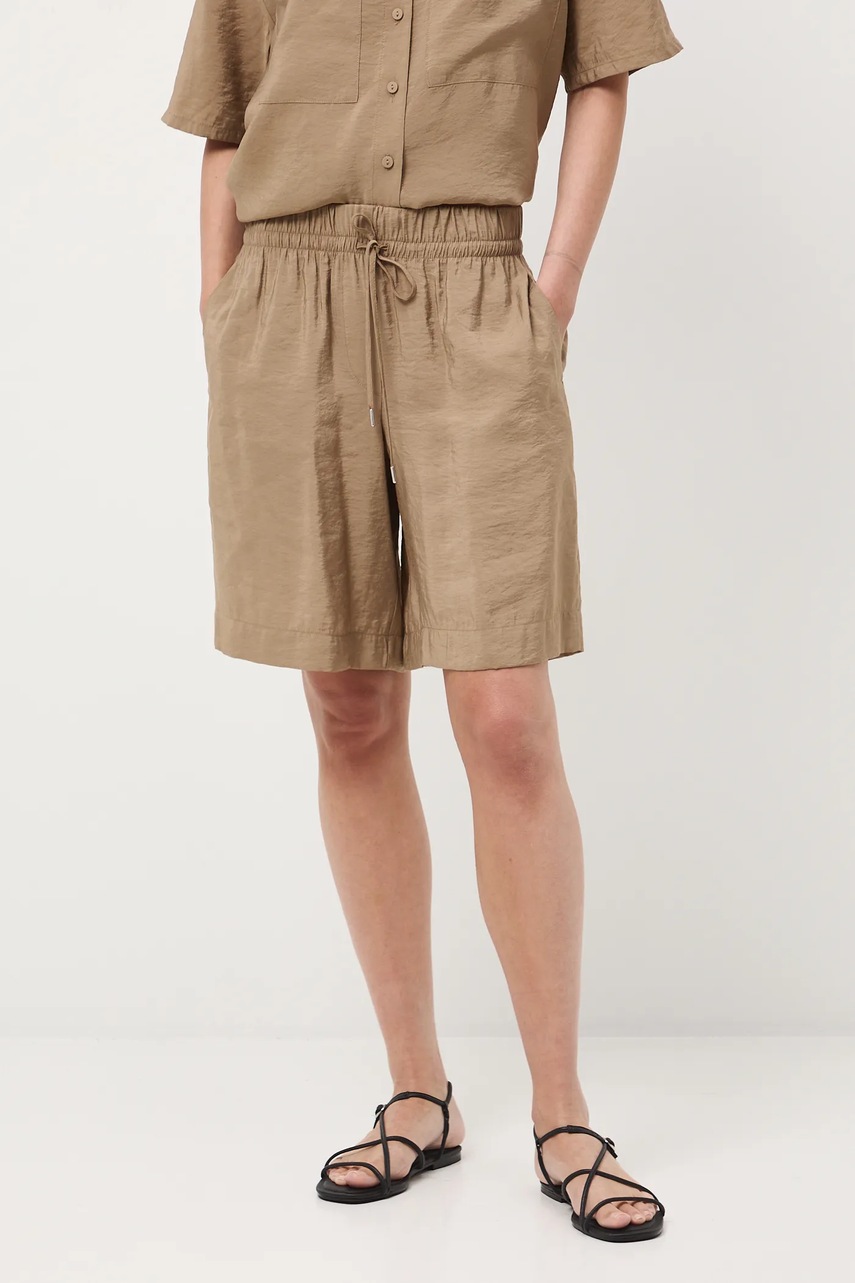 Levně Kraťasy Medicine dámské, béžová barva, high waist