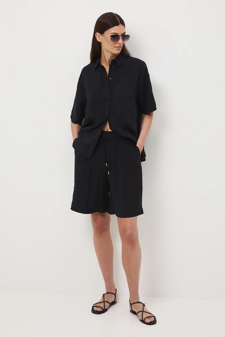 Levně Kraťasy Medicine dámské, černá barva, high waist