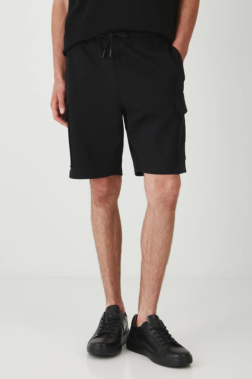 Medicine pantaloni scurți din bumbac culoarea negru