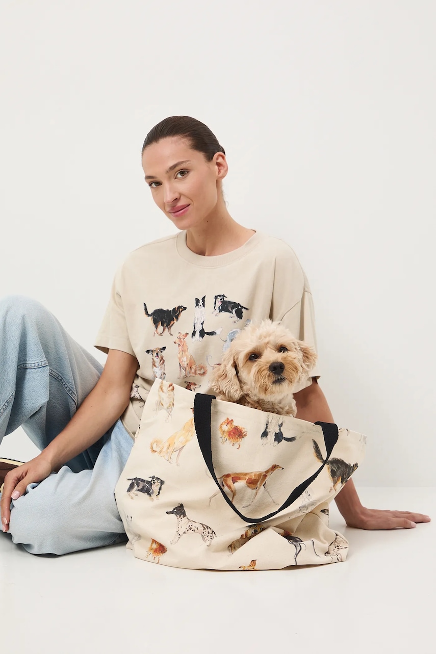 Medicine geanta de bumbac culoarea bej Medicine geanta de bumbac culoarea bej