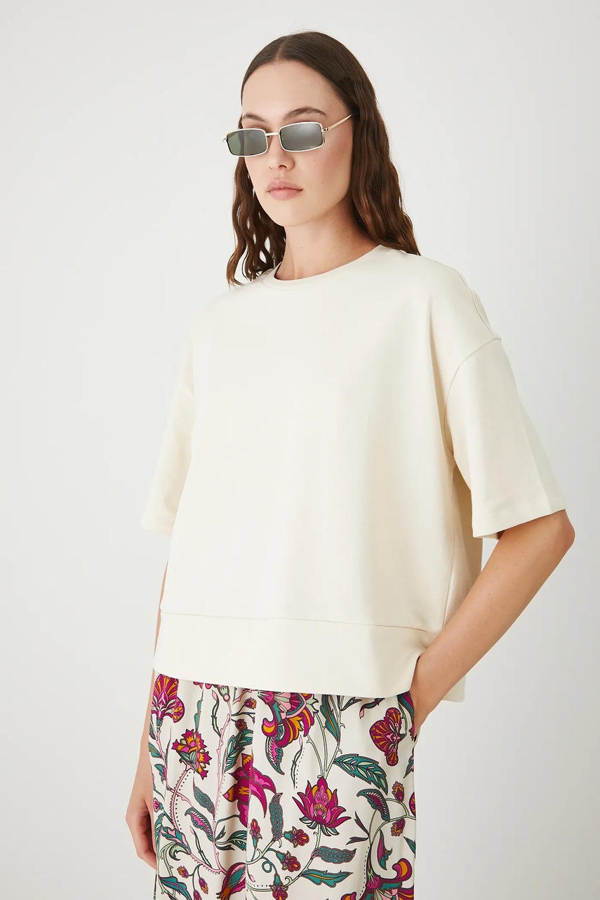 Medicine tricou din bumbac culoarea bej