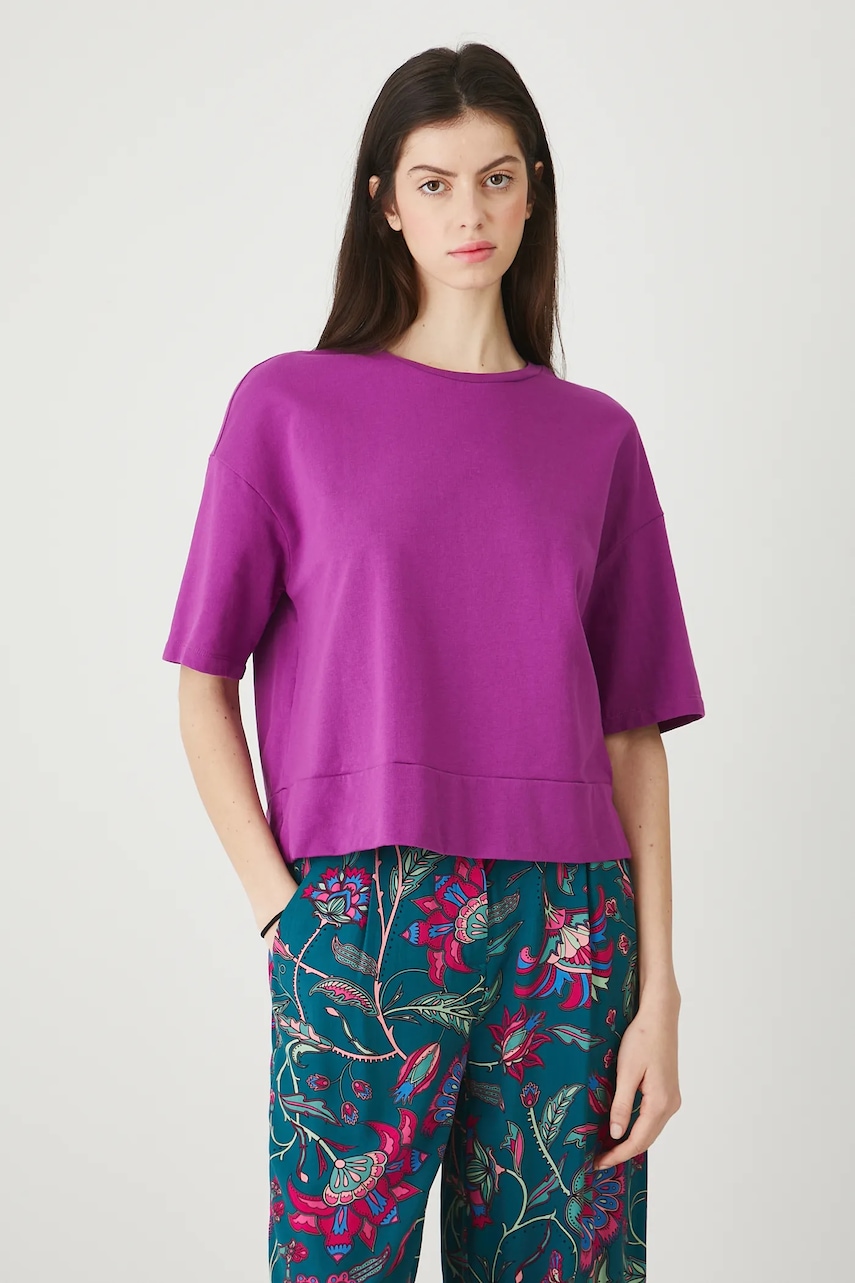 Medicine tricou din bumbac culoarea violet