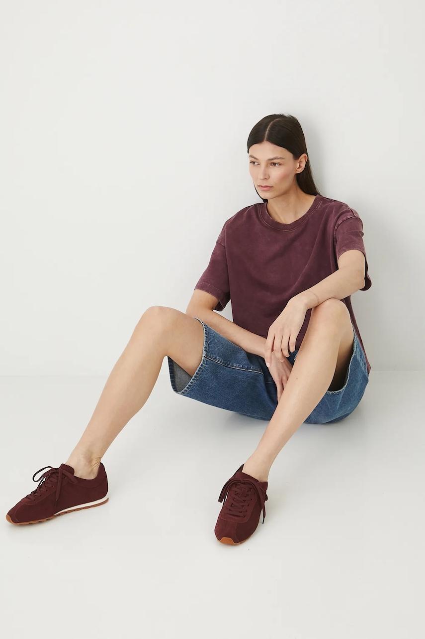 Medicine tricou din bumbac culoarea bordo