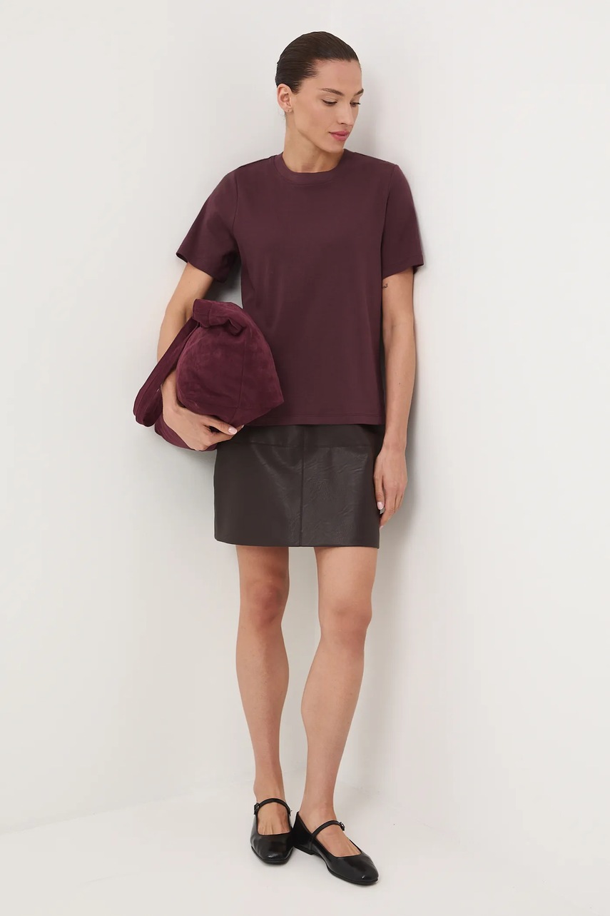 Medicine tricou din bumbac culoarea bordo