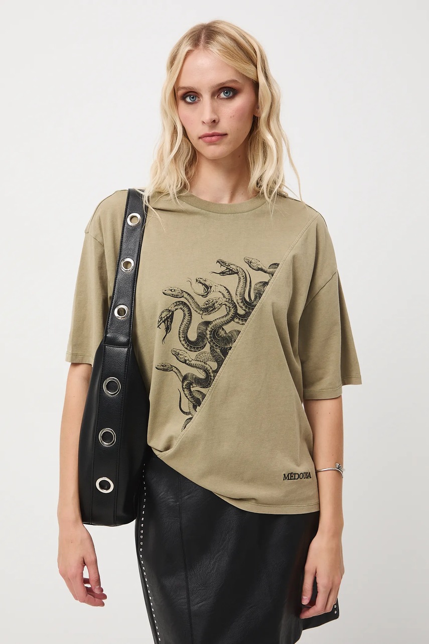 Хлопковая футболка Medicine цвет зелёный