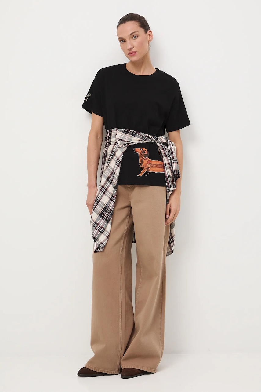 Medicine tricou din bumbac culoarea negru