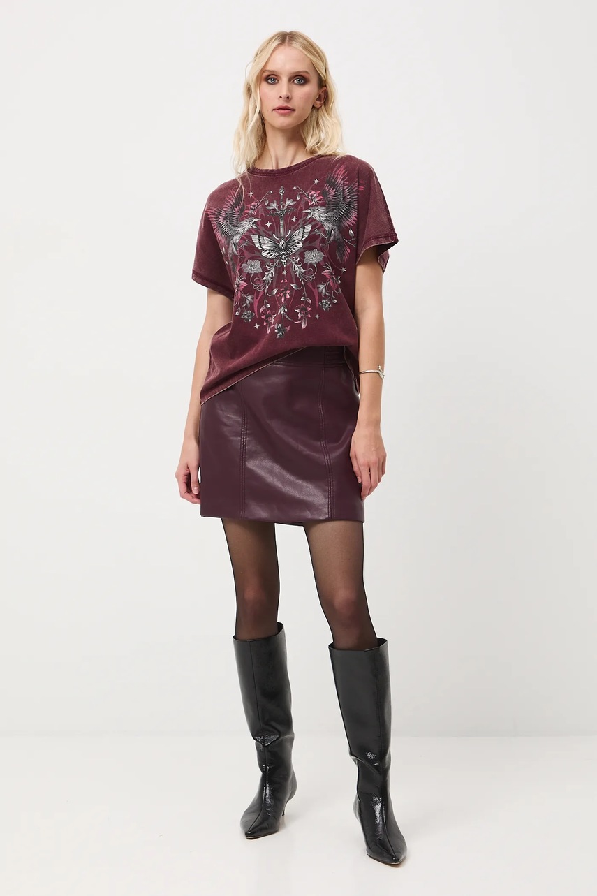 Хлопковая футболка Medicine цвет бордовый