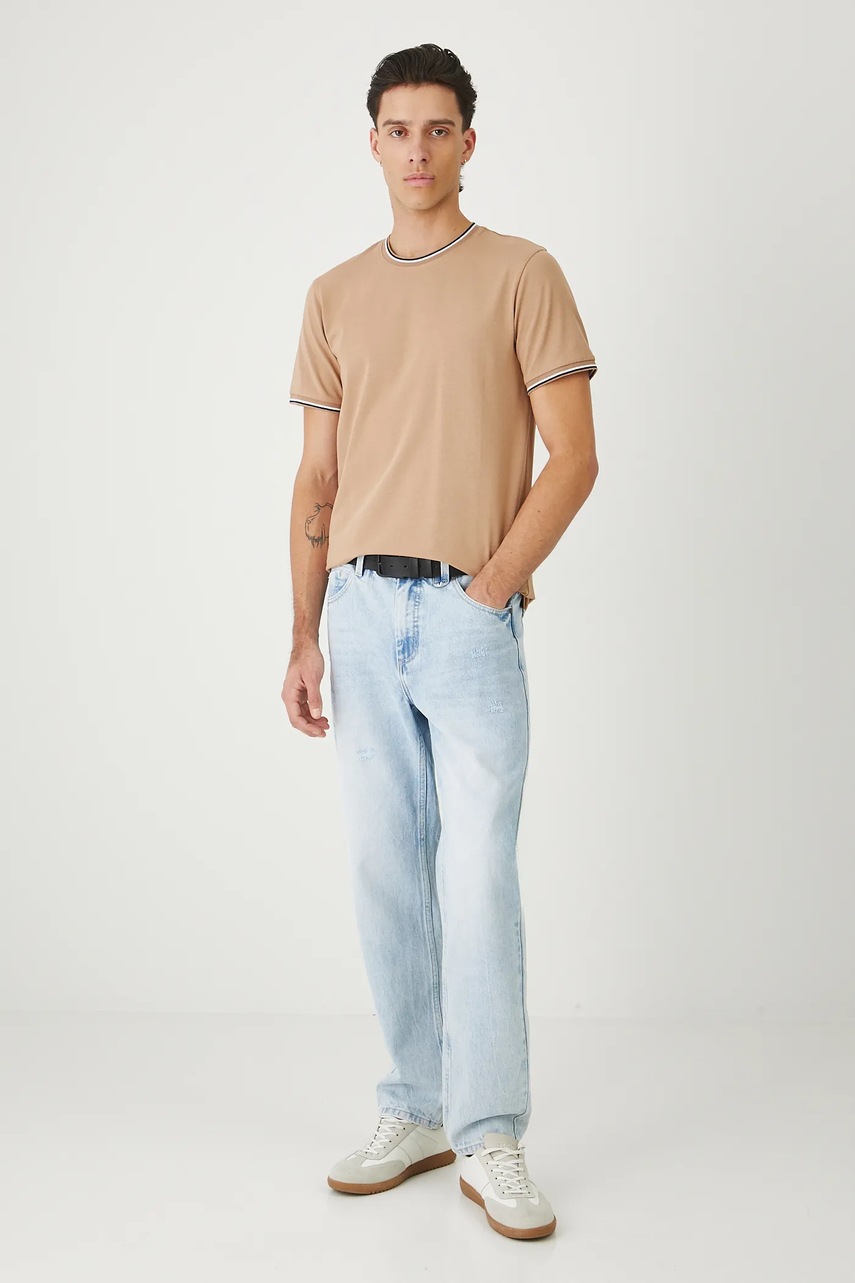 Medicine tricou culoarea bej, uni