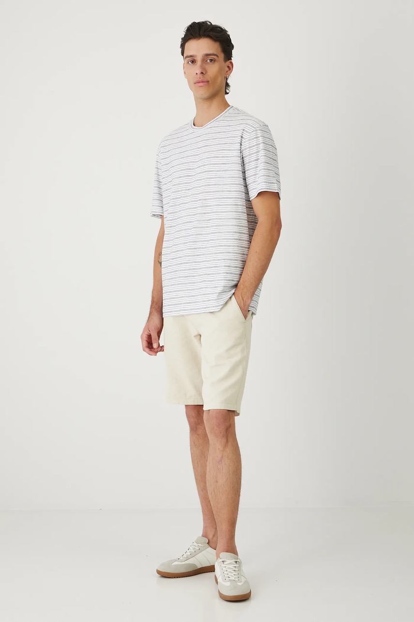 Medicine tricou din bumbac culoarea bej, cu imprimeu