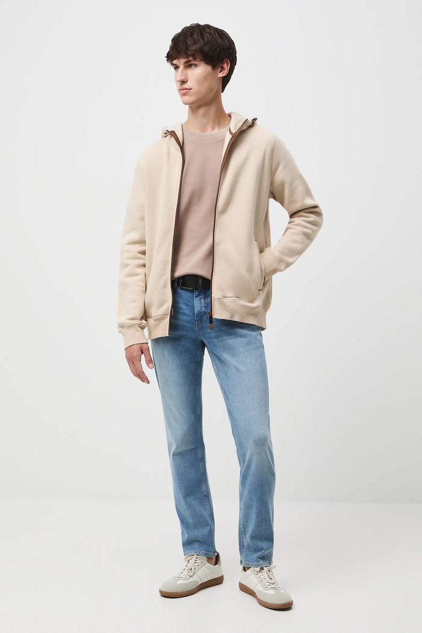 Хлопковая футболка Medicine цвет коричневый однотонная