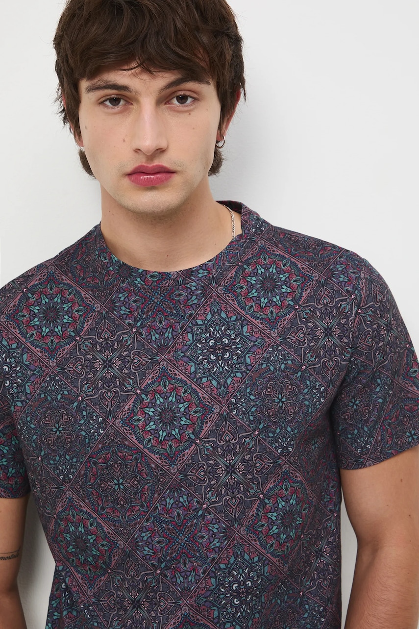 Medicine tricou din bumbac culoarea bordo, modelator
