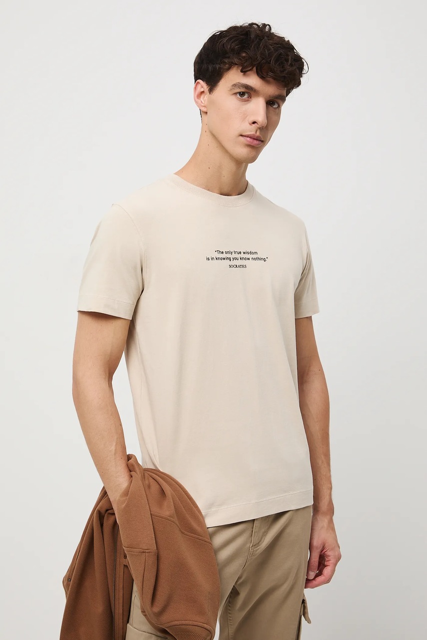 Футболка Medicine цвет бежевый с принтом