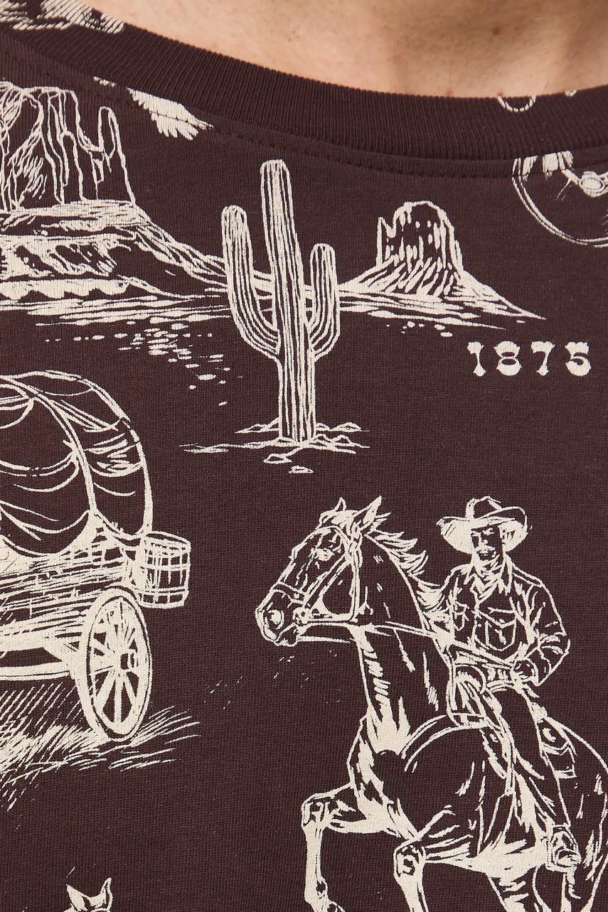 Βαμβακερό μπλουζάκι Medicine ανδρικά, χρώμα: καφέ φωτογραφία