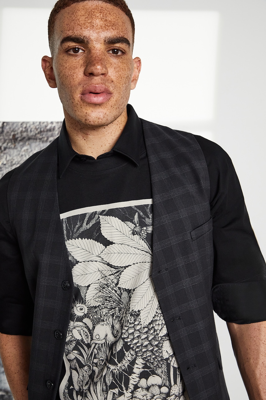 Medicine tricou din bumbac culoarea negru, cu imprimeu