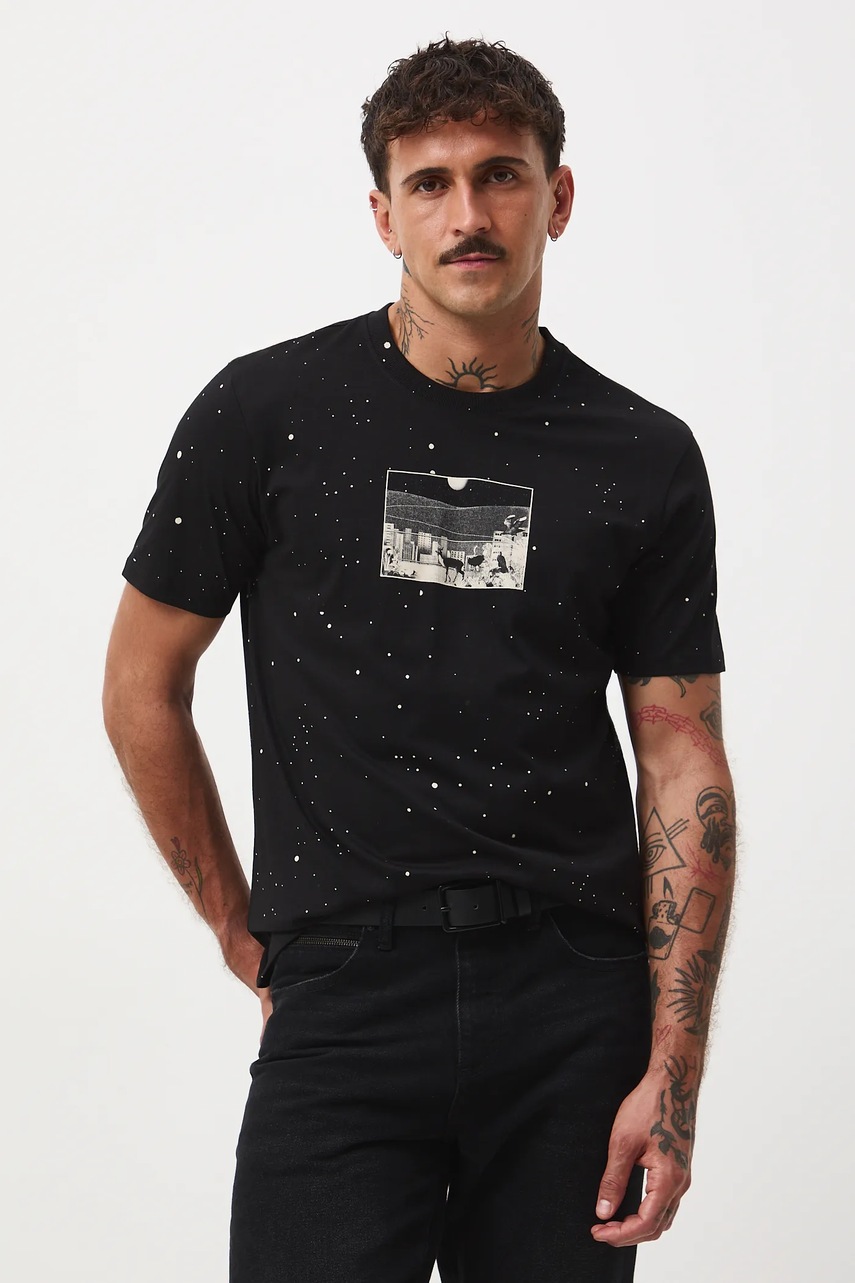 Хлопковая футболка Medicine цвет чёрный узор