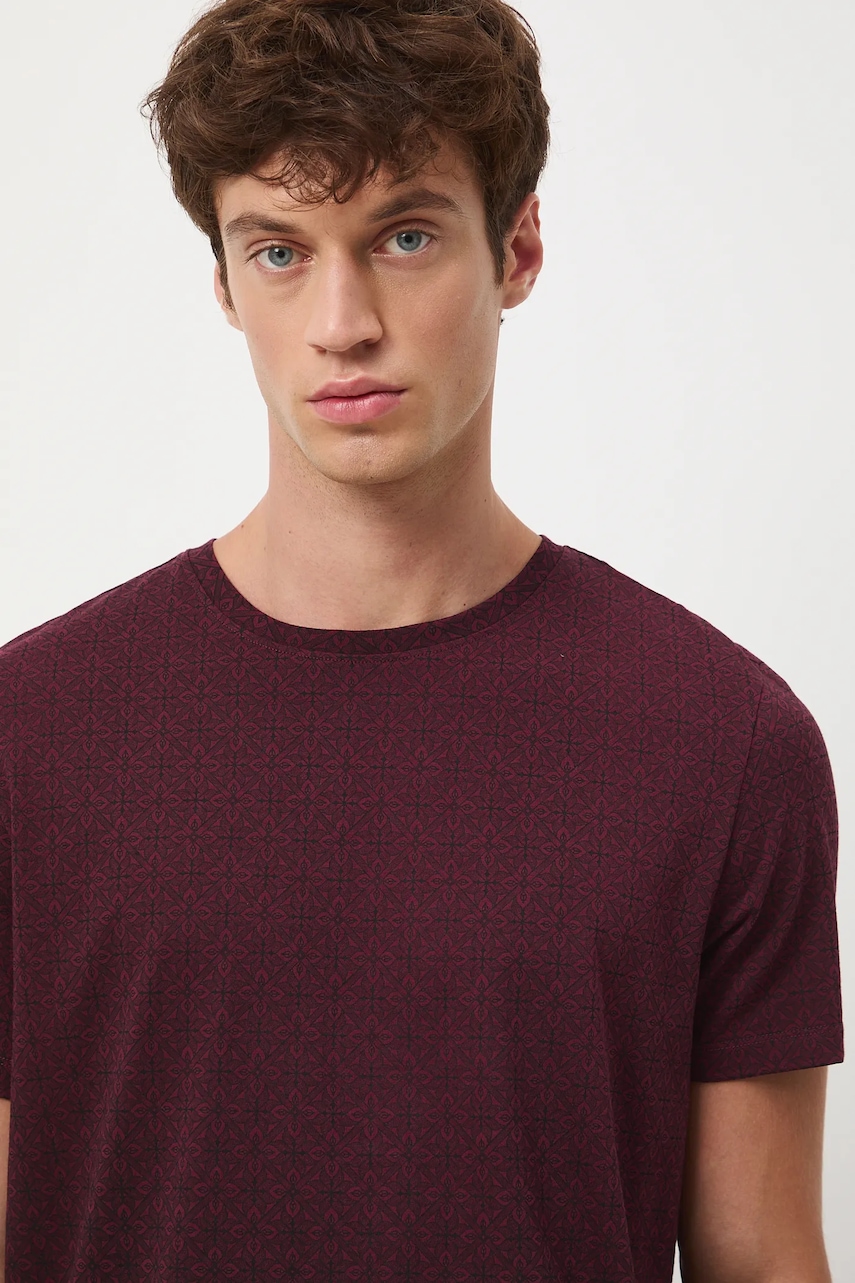 Medicine tricou din bumbac culoarea bordo, modelator