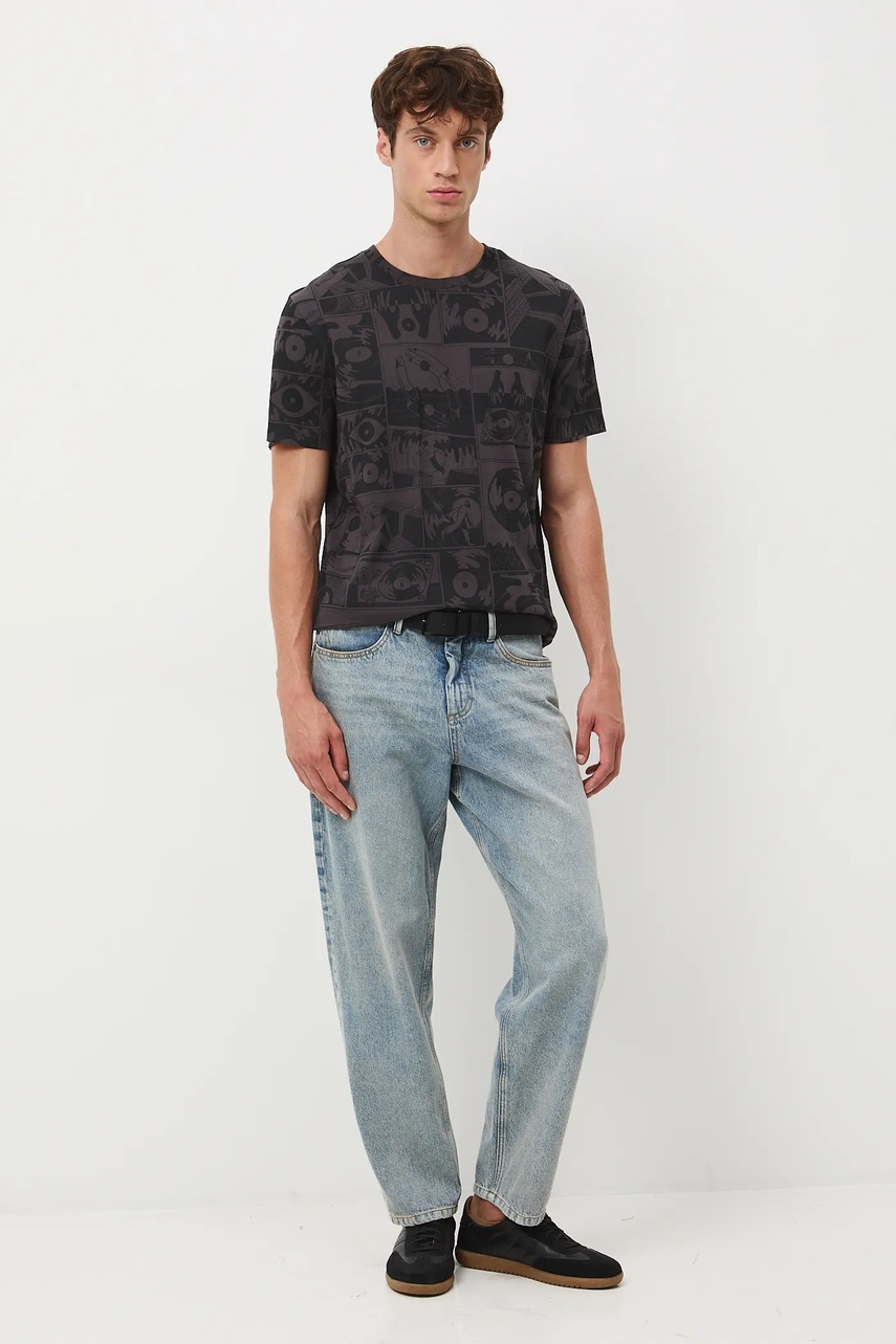 Хлопковая футболка Medicine цвет серый узор