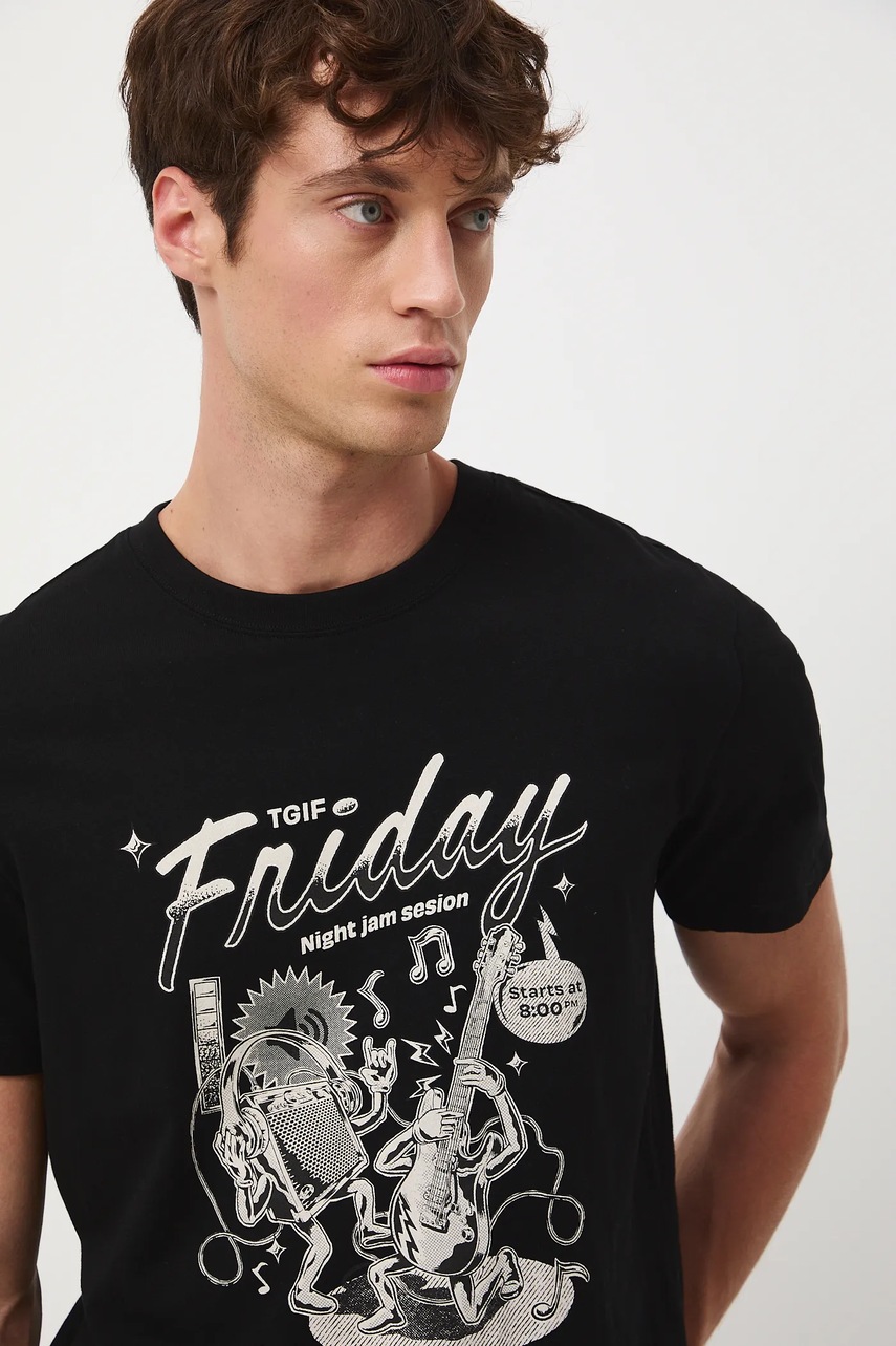 Medicine tricou din bumbac culoarea negru, cu imprimeu