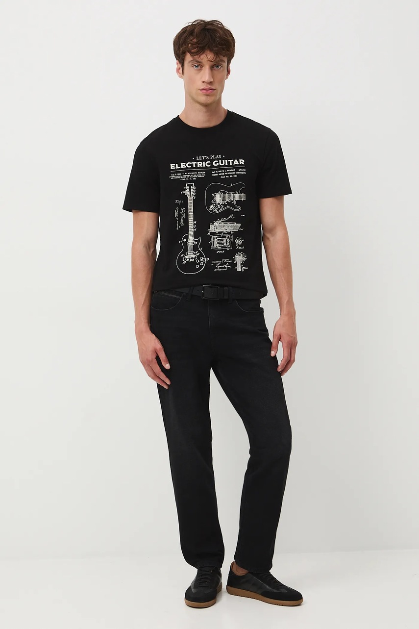 Medicine tricou din bumbac culoarea negru, cu imprimeu