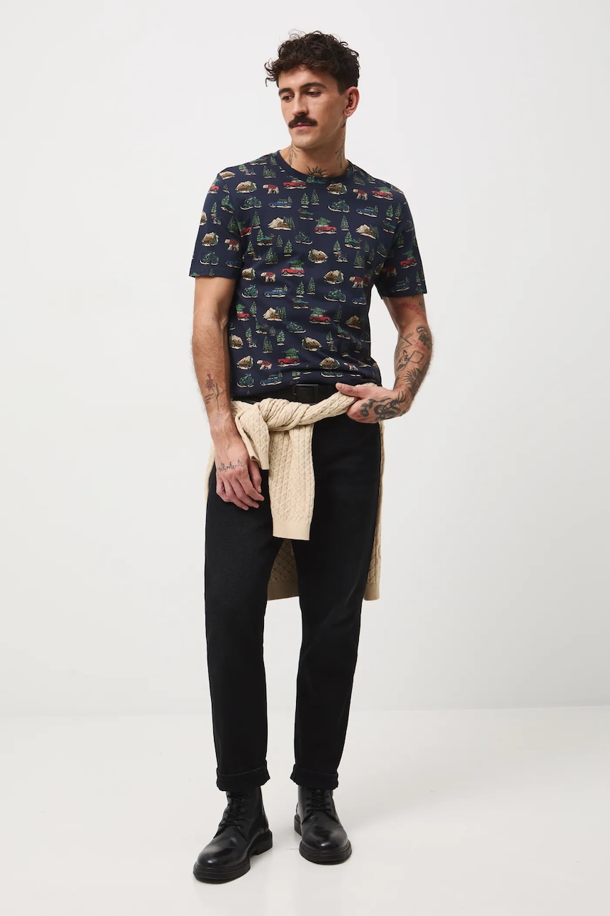 Medicine tricou din bumbac culoarea albastru marin, modelator