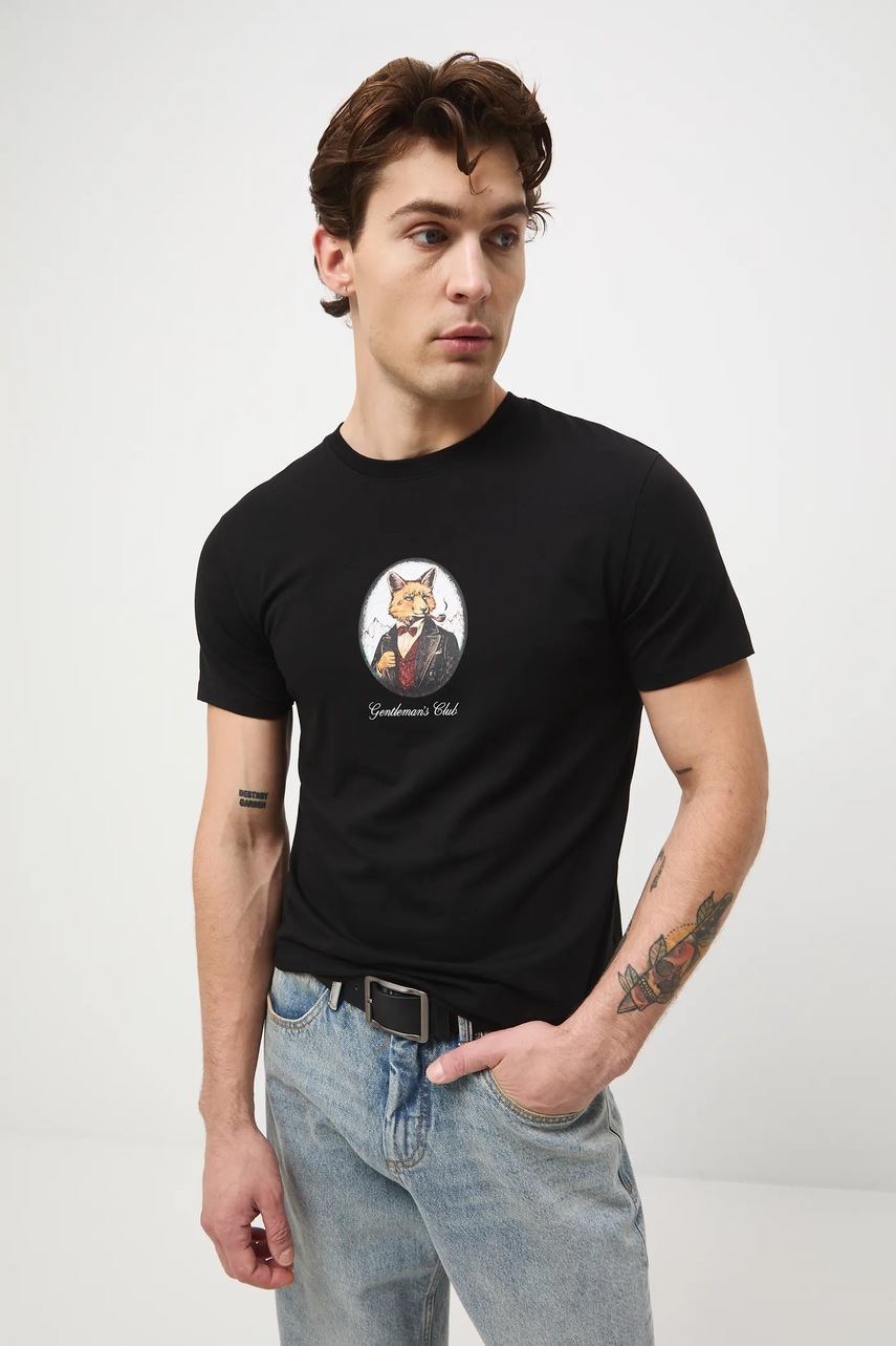 Medicine tricou culoarea negru, cu imprimeu
