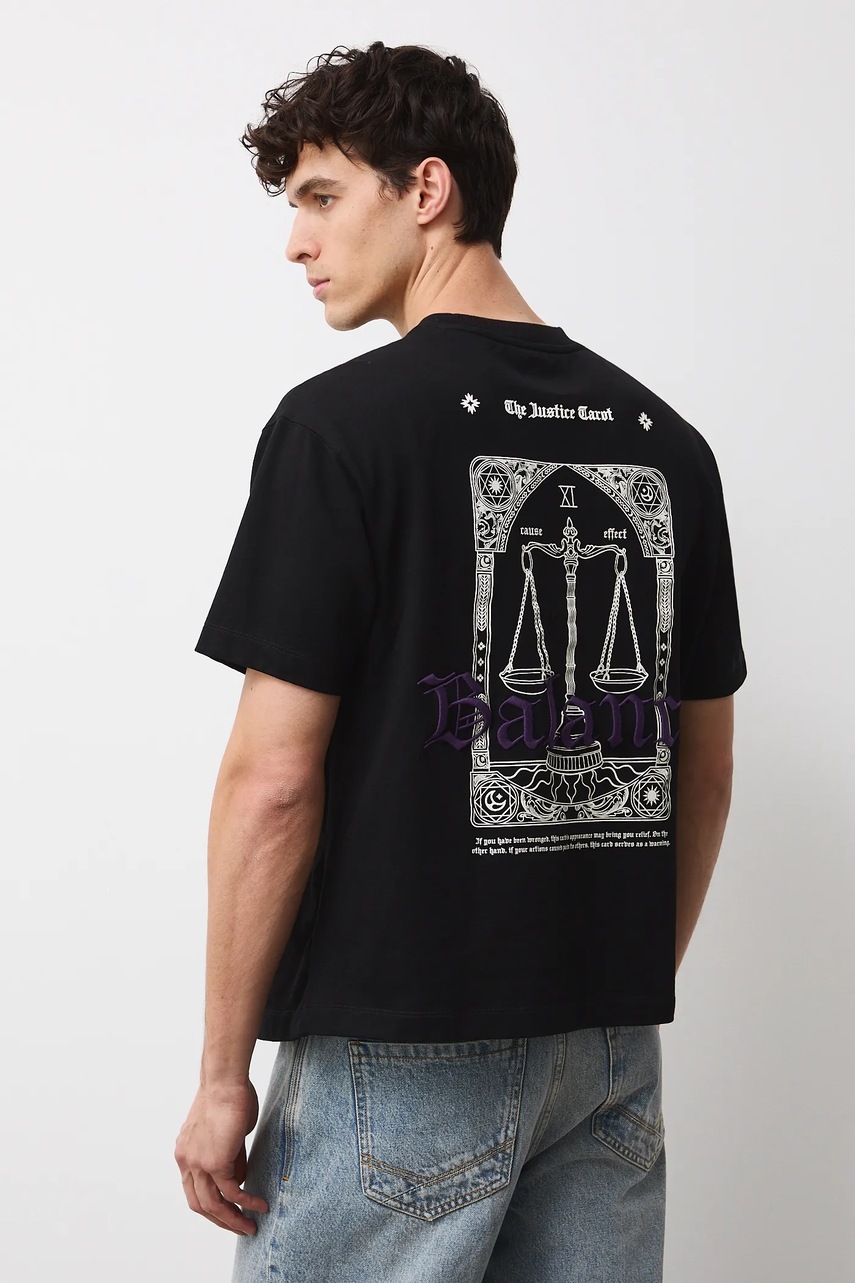 Medicine tricou din bumbac culoarea negru, cu imprimeu