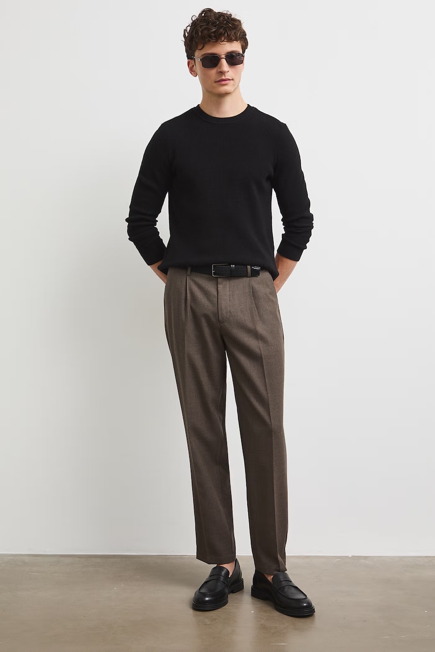 Medicine pantaloni chinos pentru bărbați cu lână