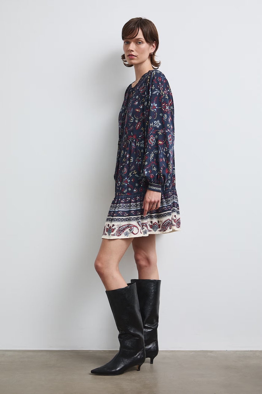Šaty z viskózy paisley mini