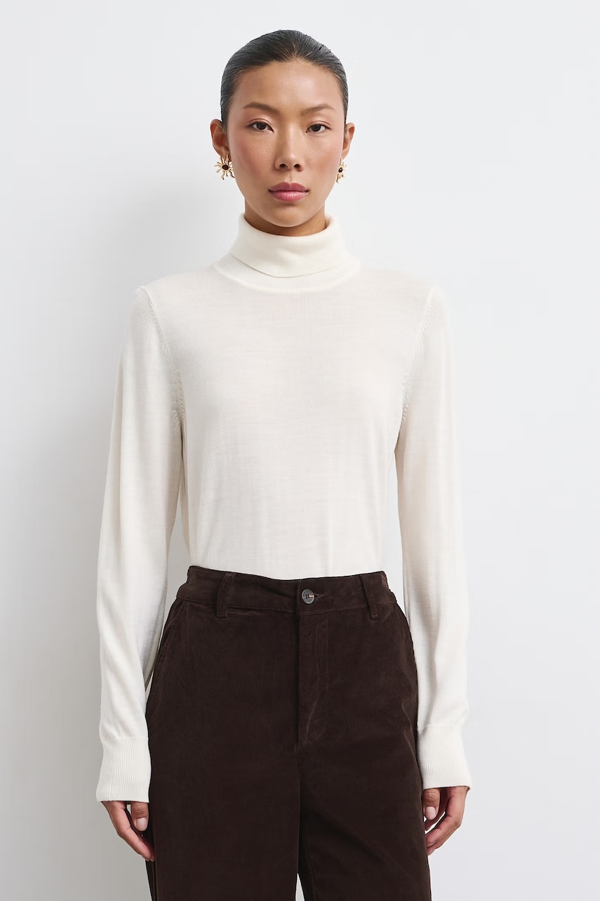 Medicine  pulover cu guler înalt pentru femei din lână merino