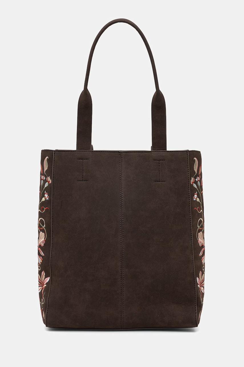 Medicine torebka shopper damska z imitacji zamszu