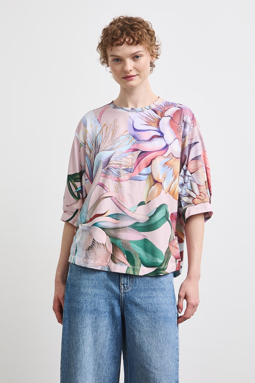 Medicine oversize t-shirt γυναικείο βαμβακερό με ελαστάν
