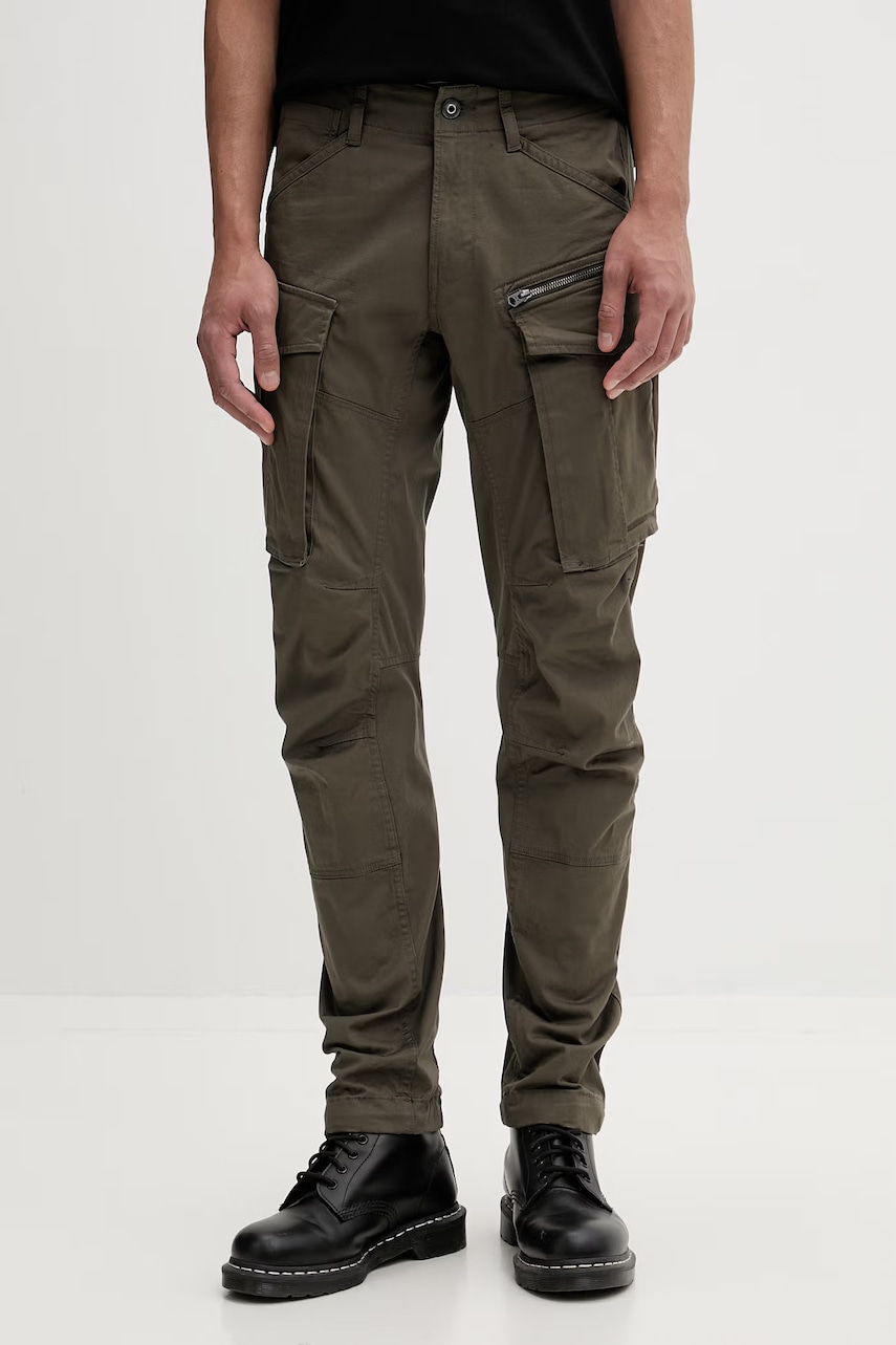G-Star pantaloni cargo bărbați din bumbac cu elastan Rovic Zip 3D Regular Tapered
