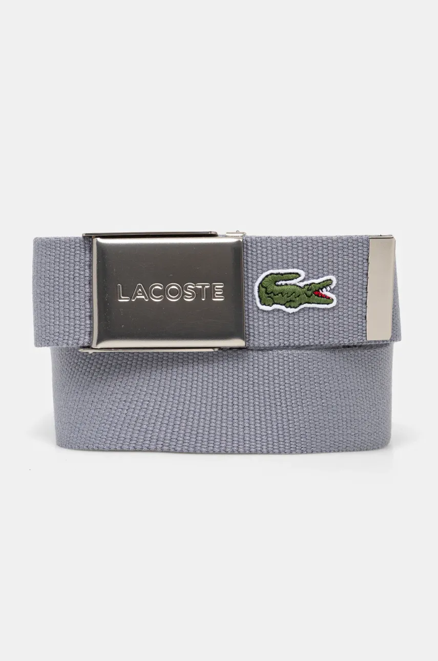 Lacoste curea barbati, culoarea gri