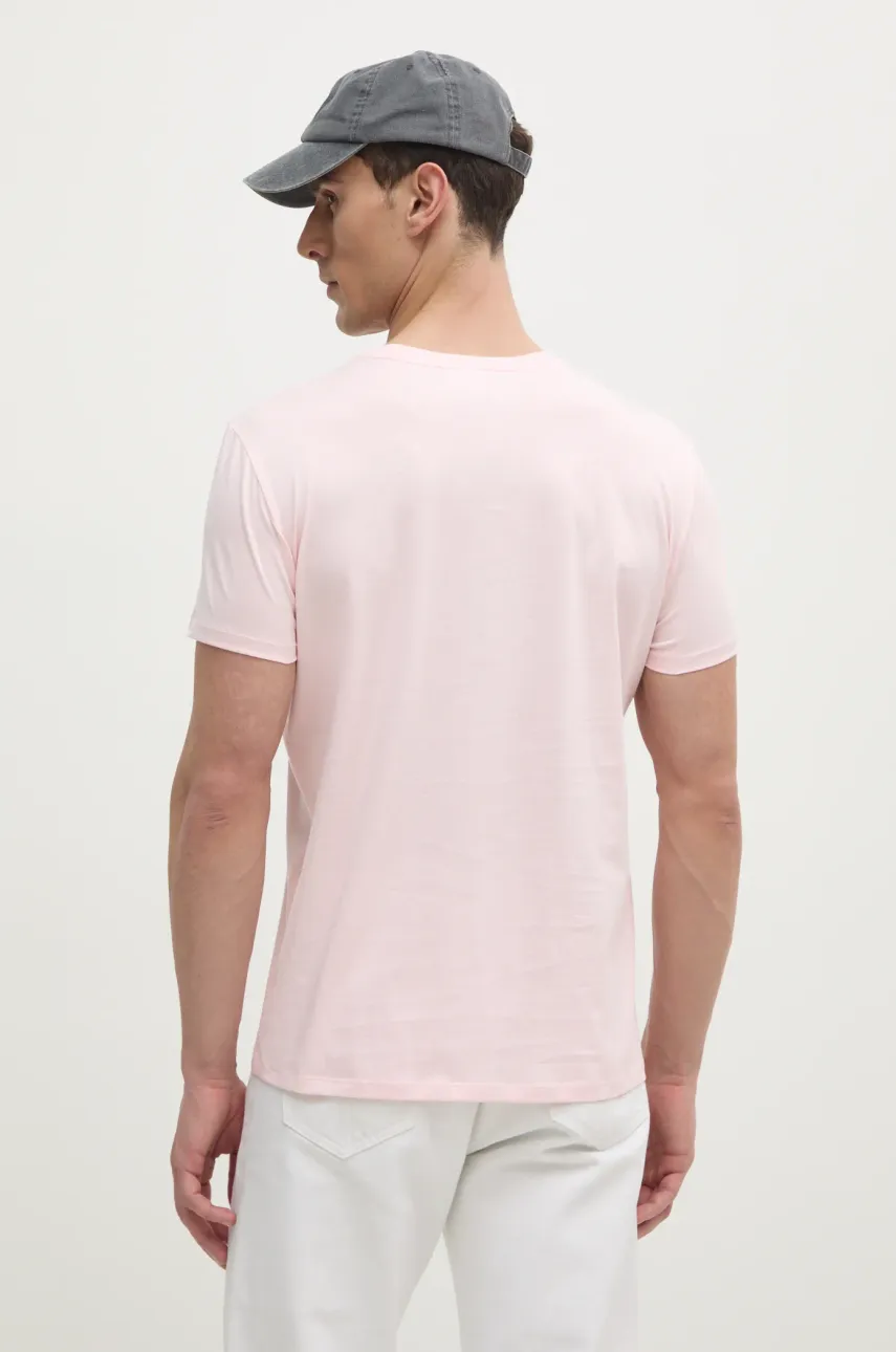 Хлопковая футболка Lacoste мужская цвет белый однотонная TH6709 Хлопковая футболка Lacoste мужская цвет белый однотонная TH6709