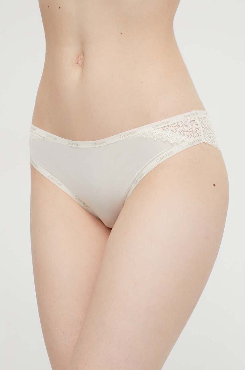 

Бикини тип бразилиана Calvin Klein Underwear в бяло 000QF5152E, Бежов
