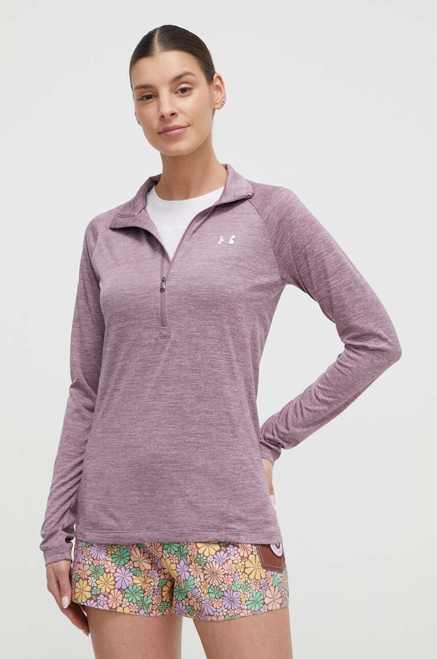 Under Armour hanorac de antrenament Tech culoarea gri, melanj 1320128-001