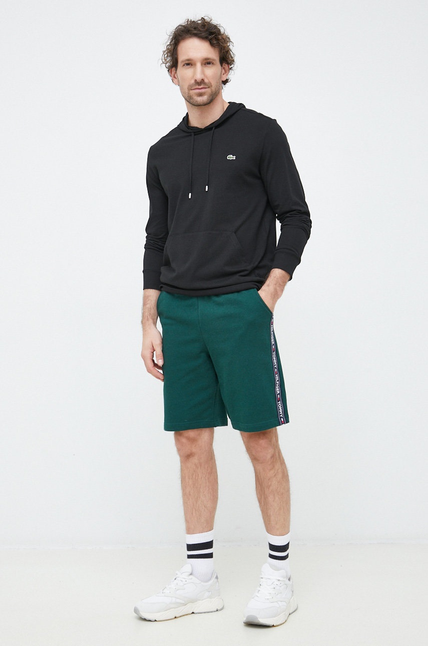 

Кофта Lacoste мужская цвет чёрный однотонная
