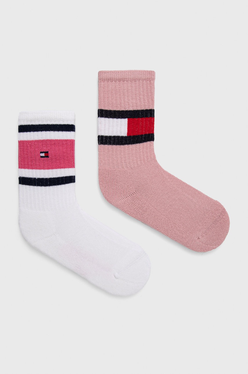 

Детски чорапи Tommy Hilfiger (2 чифта) в розово, Розов