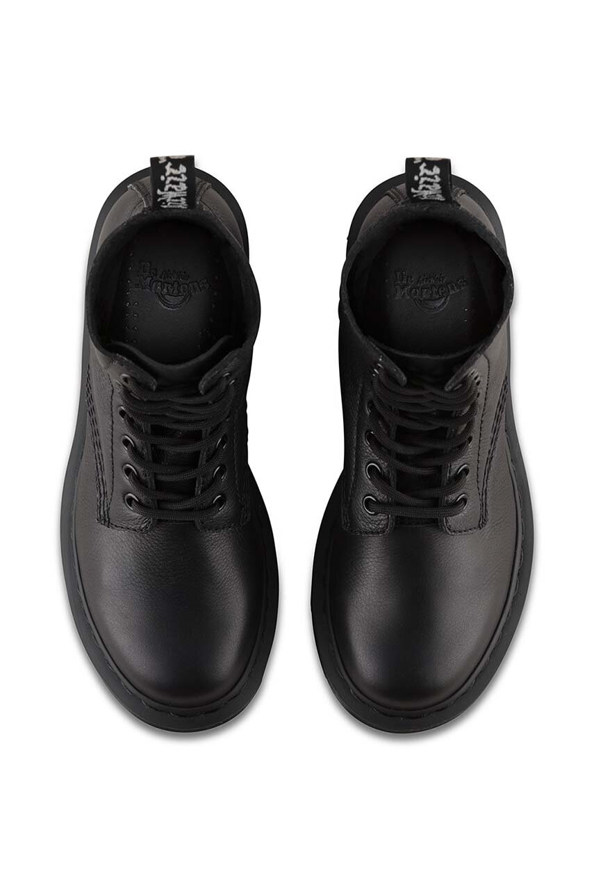 Шкіряні черевики Dr. Martens 1460 Pascal MONO жіночі колір чорний на плоскому ходу 24479001-BLACK 
