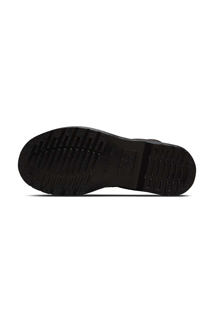 Шкіряні черевики Dr. Martens 1460 Pascal MONO жіночі колір чорний на плоскому ходу 24479001-BLACK 