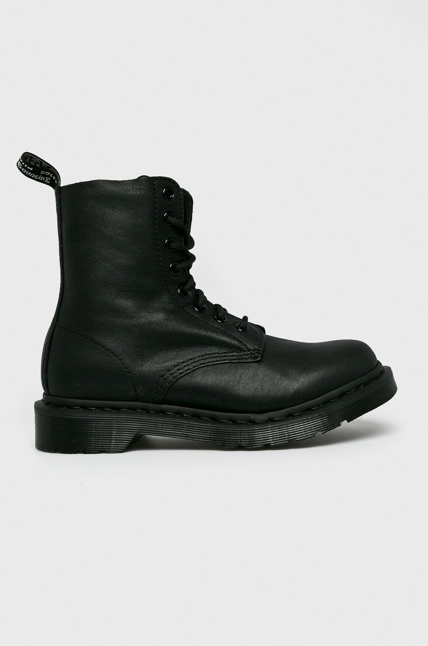 Dr. Martens bocanci de piele 1460 Pascal MONO femei, culoarea negru, cu toc plat 11822002