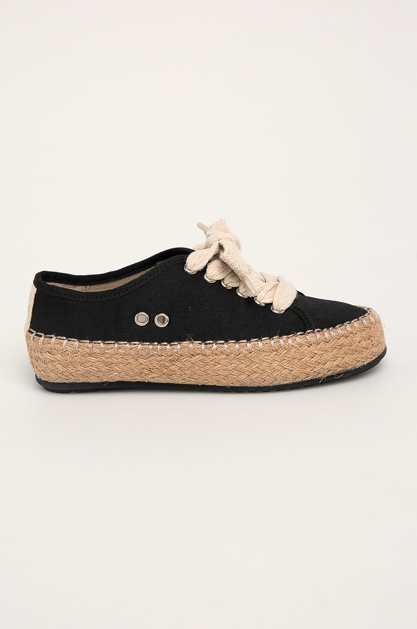 Emu Australia - Dětské espadrilky Agonis Teens - černá - Svršek: Textilní materiál Vnitřek: Tex