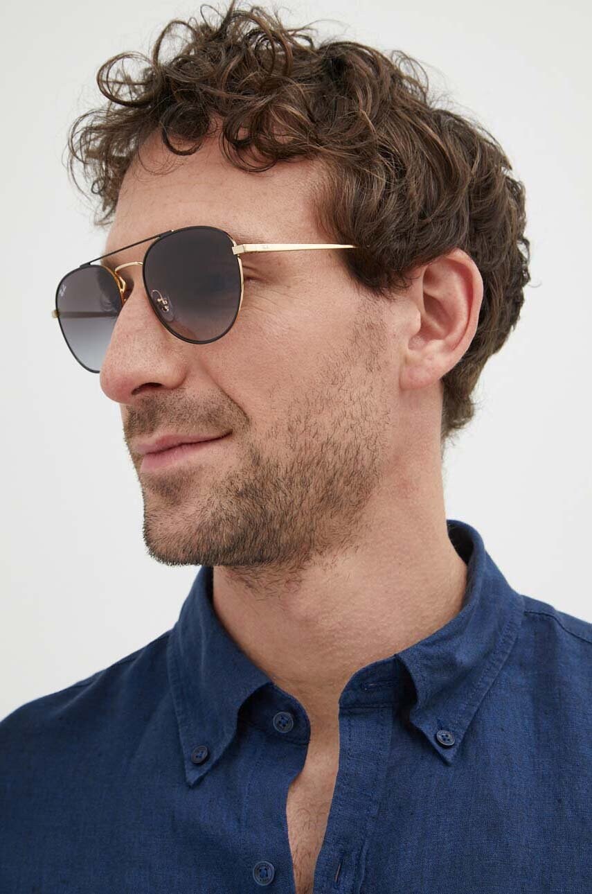 Sluneční brýle Ray-Ban pánské, zlatá barva, 0RB3589