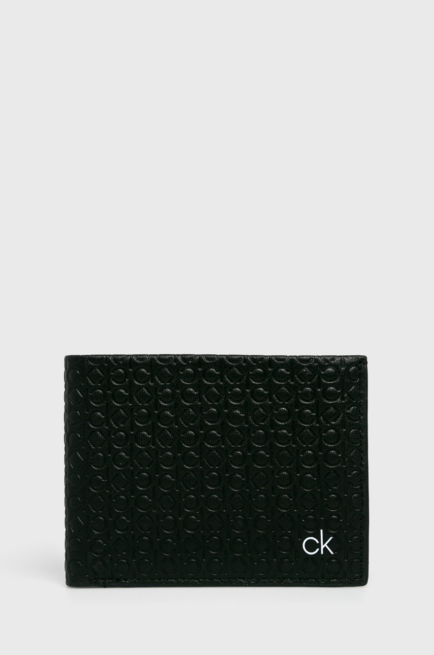

Calvin Klein - Кожен портфейл + ключодържател, Черен