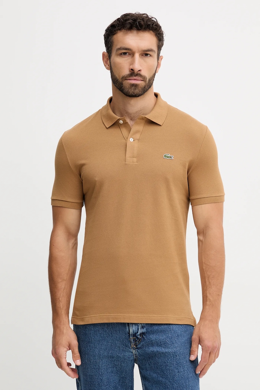 Lacoste polo de bumbac culoarea alb, uni, PH4012