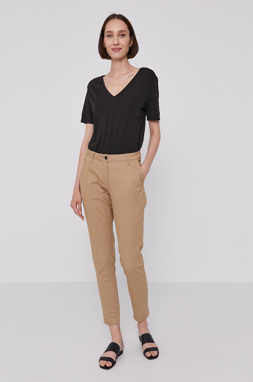 

Брюки G-Star Raw женские цвет бежевый chinos средняя посадка